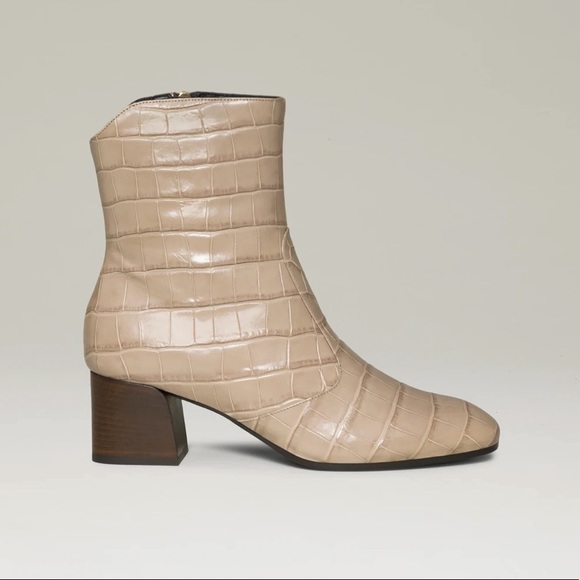NEW M. Gemi Corsa Concavo Beige Crocodile Boot - Picture 2 of 14